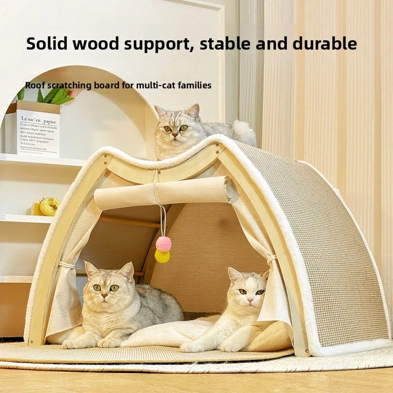 CozyClaw™ Foldable Sisal Cat House