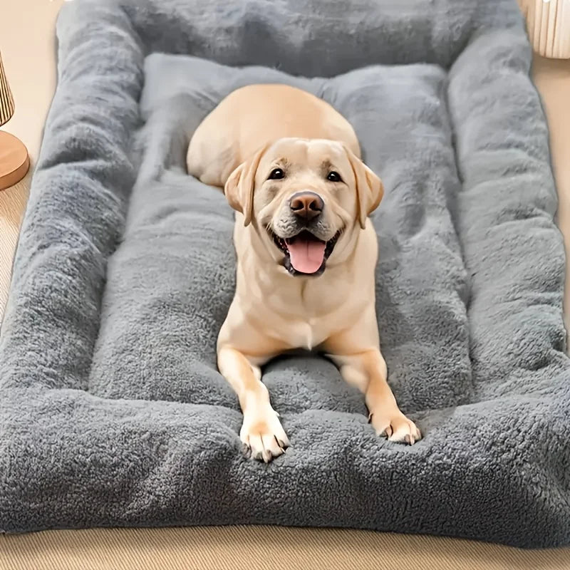 Luxury Calming Dog Bed Soft Plush Pillow Pet Bed Warm Cozy Sleeping Mat for Dogs Cats